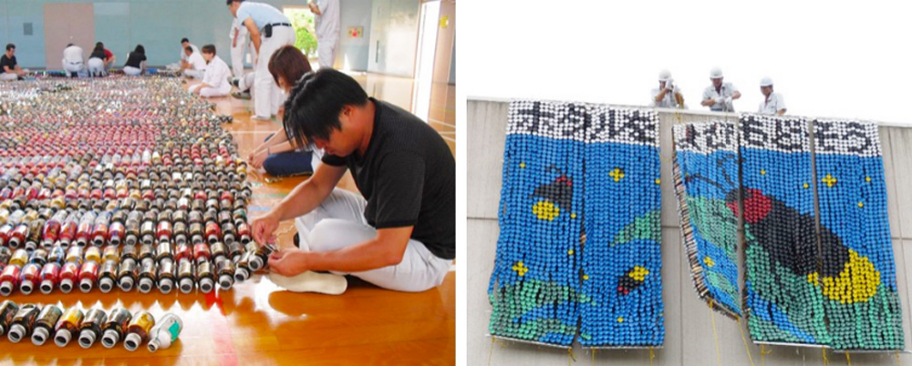 5米高的巨型鋁罐藝術(shù)畫(huà)